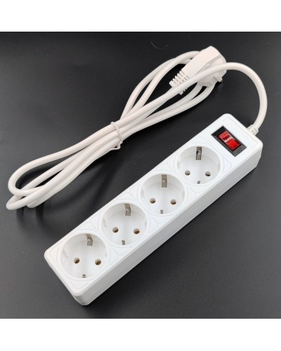 SP4W-518 GARDA. Сетевой фильтр 4 розетки,1,8м, белый. 5bites в Реутове