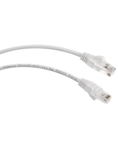 PC-UTP-RJ45-Cat.5e-0.5m-WH (7665c), белый. Патч-корд медный. CABEUS в Реутове