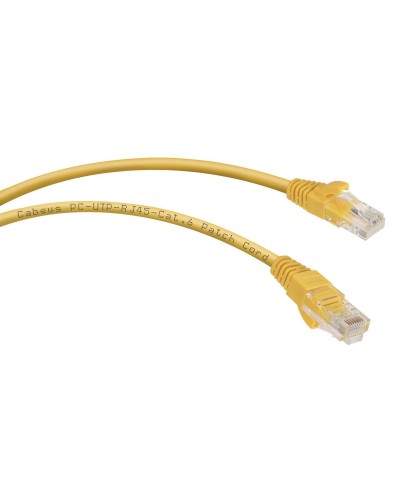 PC-UTP-RJ45-Cat.6-1.5m-YL (8706c), желтый. Патч-корд медный. CABEUS в Реутове