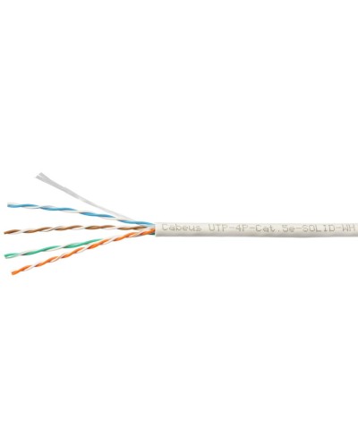 UTP-4P-Cat.5e-SOLID-WH-100 (7471c-5). Кабель «витая пара» (LAN) для структурированных систем связи. CABEUS в Реутове