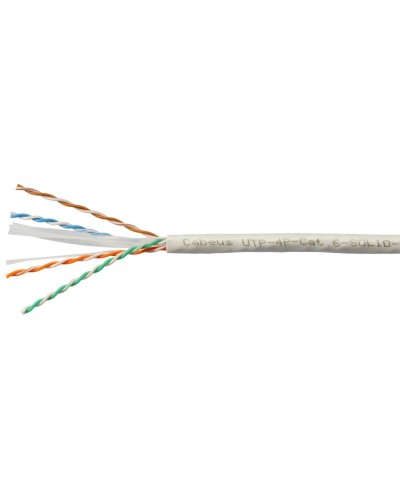 UTP-4P-Cat.6-SOLID-LSZH-GY (11108c). Кабель «витая пара» (LAN) для структурированных систем связи. CABEUS в Реутове