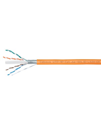 UTP-4P-Cat.6a-SOLID-LSZH-OR (11374c). Кабель «витая пара» (LAN) для структурированных систем связи. CABEUS в Реутове