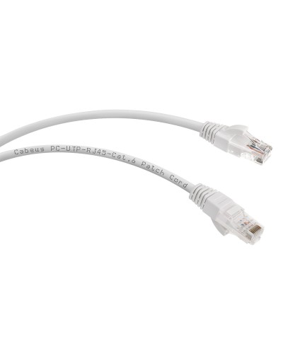 PC-UTP-RJ45-Cat.6-1.5m-WH (8671c), белый. Патч-корд медный. CABEUS в Реутове