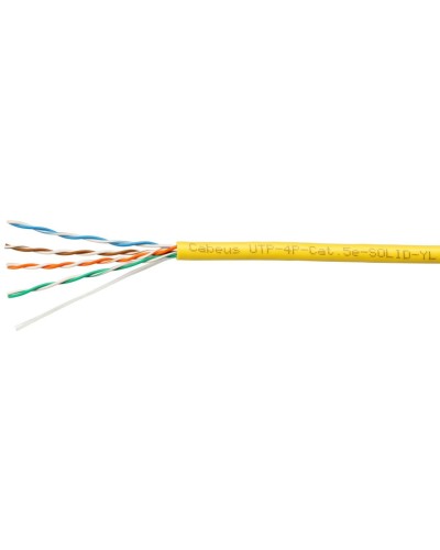 UTP-4P-Cat.5e-SOLID-YL-100 (7251c-5). Кабель «витая пара» (LAN) для структурированных систем связи. CABEUS в Реутове