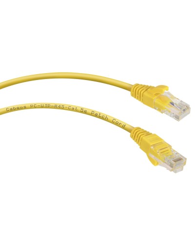 PC-UTP-RJ45-Cat.5e-0.3m-YL (7663c), желтый. Патч-корд медный. CABEUS в Реутове