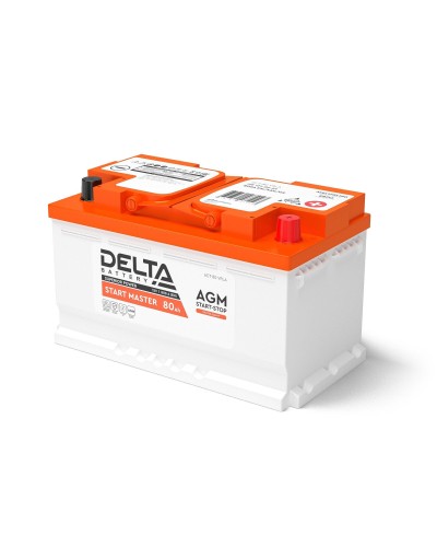 Delta START MASTER AGM 1280 (80 Ah). Аккумулятор автомобильный герметичный свинцово-кислотный. Delta в Реутове