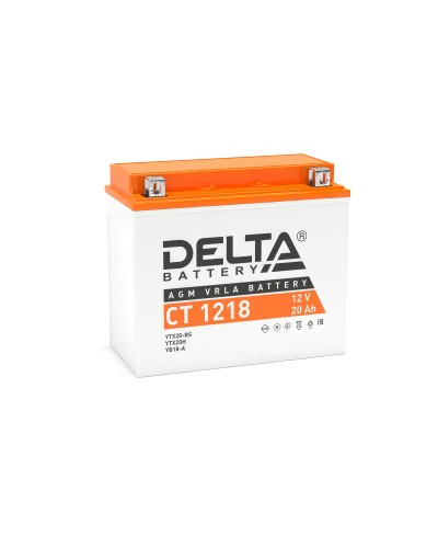 Delta CT 1218. Аккумулятор герметичный свинцово-кислотный стартерный. Delta в Реутове