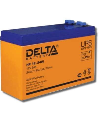 Delta HR 12-24 W. Аккумулятор герметичный свинцово-кислотный. Delta в Реутове