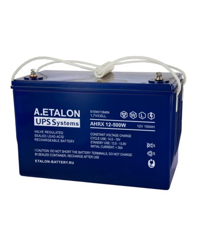 A.ETALON AHRX 12-500W (100). Аккумулятор герметичный свинцово-кислотный. ETALON в Реутове