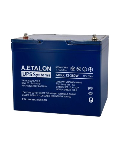A.ETALON AHRX 12-360W (75). Аккумулятор герметичный свинцово-кислотный. ETALON в Реутове