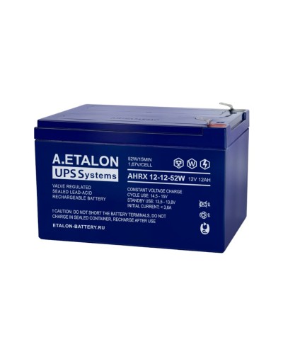 A.ETALON AHRX 12-12-52W. Аккумулятор герметичный свинцово-кислотный. ETALON в Реутове