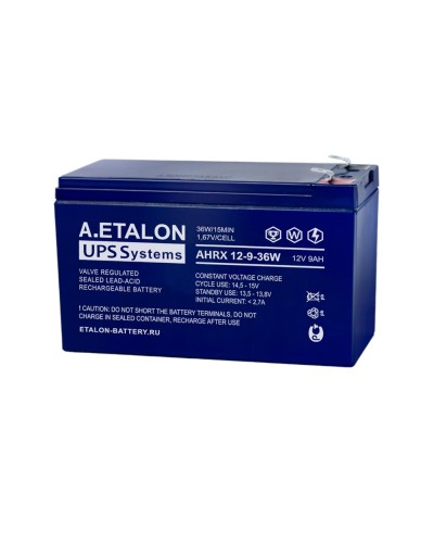 A.ETALON AHRX 12-9-36W. Аккумулятор герметичный свинцово-кислотный. ETALON в Реутове