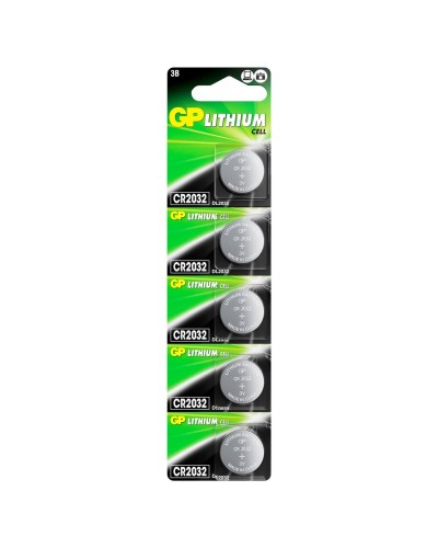 GP Lithium CR2032 (GP CR2032-2C5 100/2000), упак. 5 шт. БЛИСТЕР. Литиевые дисковые батарейки. GP Batteries в Реутове
