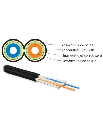FO-D3-IN-50-2-LSZH-BK. Кабель волоконно-оптический многомодовый. Hyperline в Реутове
