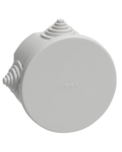 Коробка распаячная КМ41237 D75х40 открытой проводки IP44 4 гермоввода серая (UKO11-075-040-000-K41-44). Коробка распаячная безгалогенная (HF). IEK в Реутове