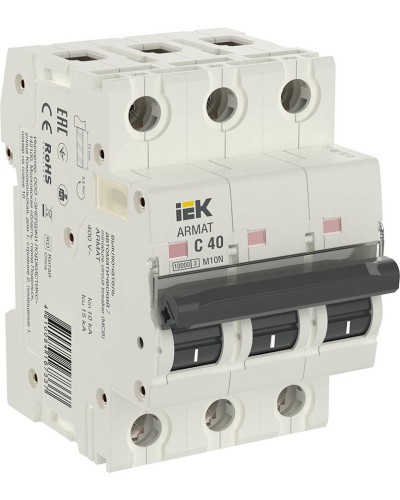 M10N 3P C 40А 10кА ARMAT (AR-M10N-3-C040). Автоматический выключатель. IEK в Реутове