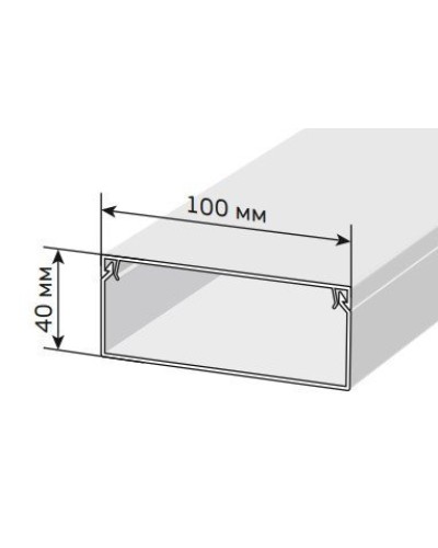 Короб 100х40 ЭЛЕКОР (CKK10-100-040-1-K01). Кабель-канал с двойным замком. IEK в Реутове