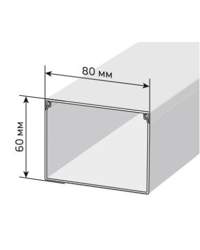 Короб 80х60 ЭЛЕКОР (CKK10-080-060-1-K01-008). Кабель-канал с двойным замком. IEK в Реутове