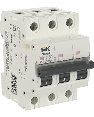 M10N 3P C 50А 10кА ARMAT (AR-M10N-3-C050). Автоматический выключатель. IEK в Реутове