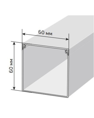 Короб 60х60 ЭЛЕКОР (CKK10-060-060-1-K01). Кабель-канал с двойным замком. IEK в Реутове