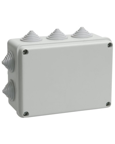 Коробка распаячная КМ41242 150х110х70 открытой проводки IP55 10 гермовводов серая (UKO10-150-110-070-K41-55). Коробка распаячная безгалогенная (HF). IEK в Реутове
