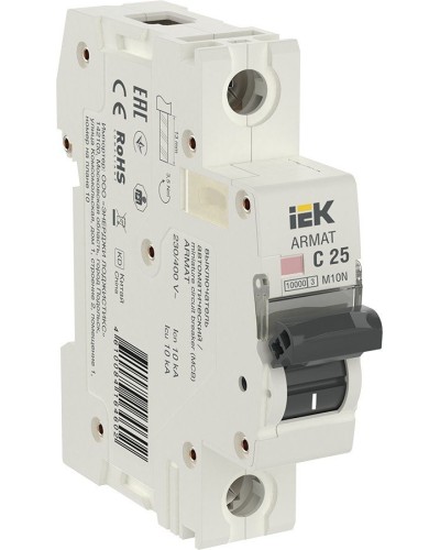 M10N 1P C 25А 10кА ARMAT (AR-M10N-1-C025). Автоматический выключатель. IEK в Реутове