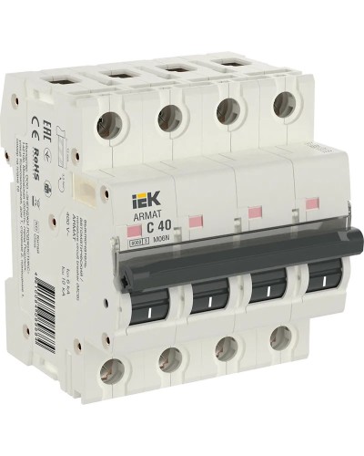 M06N 4P C 40А 6кА ARMAT (AR-M06N-4-C040). Автоматический выключатель. IEK в Реутове
