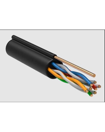 GENERICA U/UTP 5E 24AWG 4PR LDPE трос черный (BC3-C5E04-159-305-R-G). Кабель «витая пара» (LAN) для структурированных систем связи. IEK в Реутове