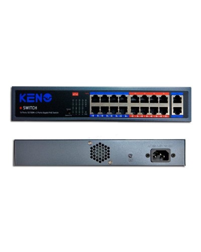 KN-SW1602POE+. Коммутатор с питанием по PoE. KENO в Реутове