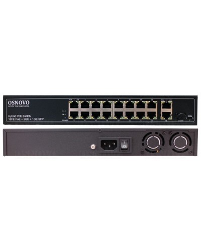 SW-61621(300W). Коммутатор 16-портовый Fast Ethernet с PoE. OSNOVO в Реутове