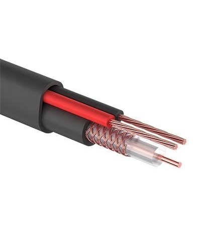 КВК-П-2+2x0,75 мм² (Cu/CCA) черный PROconnect (01-4109). Кабель комбинированный для систем видеонаблюдения. PROCONNECT в Реутове
