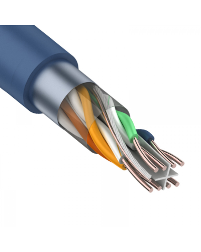 F/UTP, CAT 6, PVC, 4PR, 23AWG, INDOOR, SOLID, синий, 305 м, REXANT (01-0147). Кабель «витая пара» (LAN) для структурированных систем связи. Rexant в Реутове