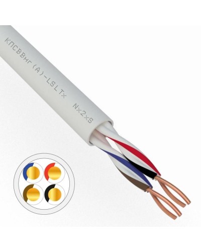 КПСВВнг(А)-LSLTx 2х2х0,75 REXANT (01-4876). Кабель для систем передачи данных пониженной пожароопасности c низким дымо- и газовыделением, с низкой токсичностью продуктов горения. Rexant в Реутове