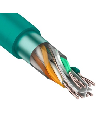 F/UTP, CAT 6, нг(А)-LSLTx, 4х2х0,575мм, 23AWG, INDOOR, SOLID, зеленый, 305м REXANT (01-0171). Кабель «витая пара» (LAN) для структурированных систем связи. Rexant в Реутове