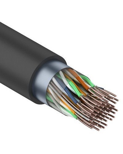 F/UTP, CAT 5, PE, 25PR, 24AWG, OUTDOOR, SOLID, черный, 305м, REXANT (01-1203). Кабель «витая пара» (LAN) для структурированных систем связи. Rexant в Реутове