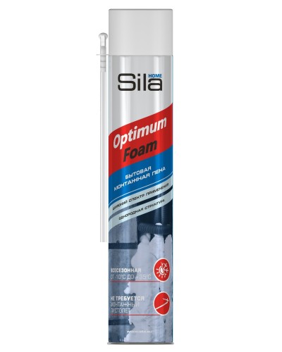 Пена монтажная SILA HOME OPTIMUM FOAM, всесезонная, 750 мл. Пена монтажная. Sila в Реутове