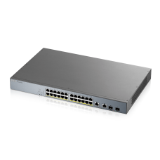 GS1350-26HP-EU0101F. L2 коммутатор PoE+ для IP-видеокамер rack 19. ZYXEL
