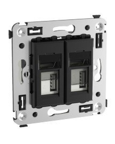 Розетка USB в стену Avanti черный квадрат (4402543). Розетка USB. ДКС в Реутове