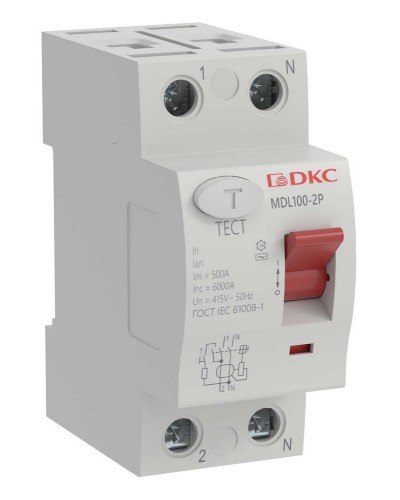 YON MAX MDL100 ВДТ, 2P, 10mA, 16A, АС (MDL100-2P1-16-AC). Автоматический выключатель дифференциальный (УЗО). ДКС в Реутове