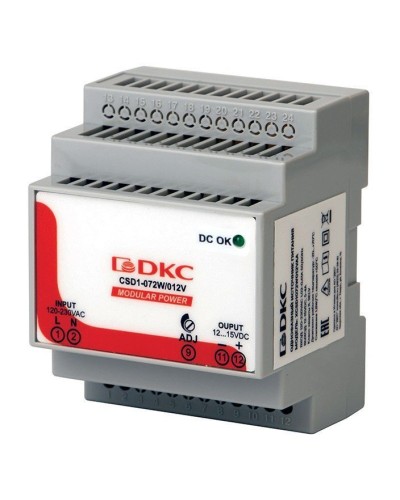 Источник питания однофазный 72Вт, 5А, 12В (XCSD1072W012VAA). Источник питания  MODULAR POWER однофазный. ДКС в Реутове