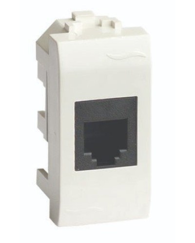 Розетка RJ-45 Brava 1 модуль слоновая кость (75457S): Розетка компьютерная с одним разъёмом в Реутове