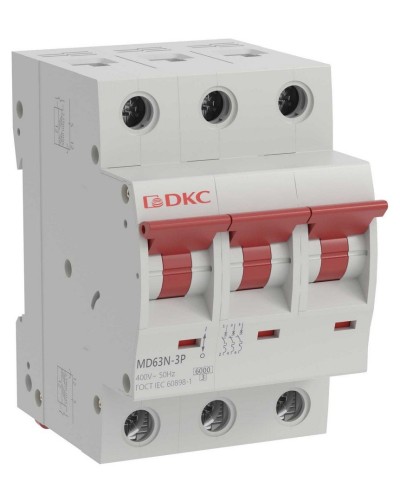 YON max MD63N 3P 6А 6кА C (MD63N-3PC6). Автоматический выключатель. ДКС в Реутове