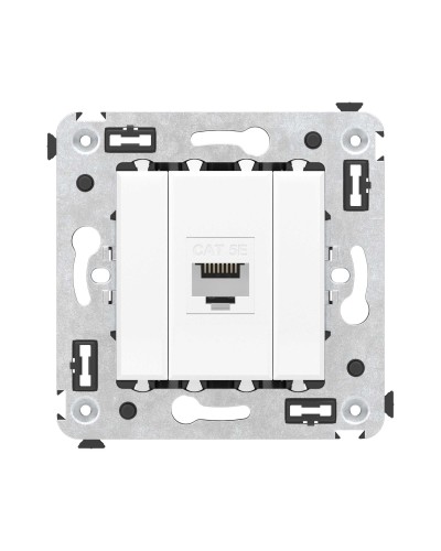 Розетка RJ-45 в стену, кат.5E, Avanti, одинарная, белое облако (4400663). Розетка компьютерная. ДКС в Реутове