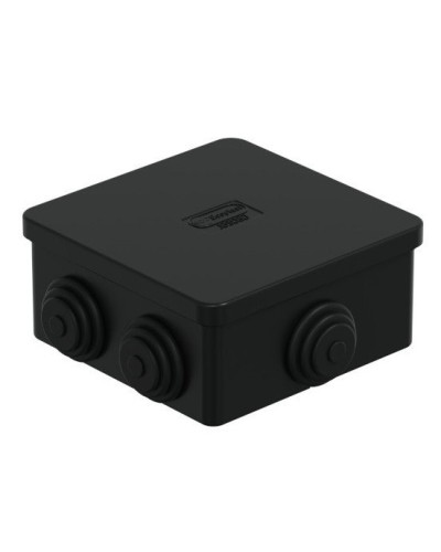 Коробка JBS080 85х85х40, 6 вых, IP44, черная (44006BL-1). Коробка монтажная. Экопласт в Реутове