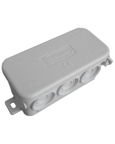 Коробка JBL090 90х42х40, 10вых., 4P (0,15…2,5мм²) серая (43154HF-GR). Коробка монтажная, огнестойкая, без галогена. Экопласт в Реутове