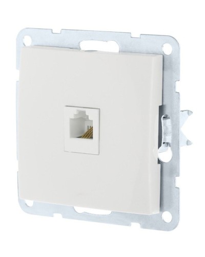 Розетка RJ-45 кат. 5е с накладкой, белый LK60 (866104-1). Розетка компьютерная. Экопласт в Реутове