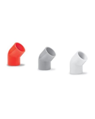 Ecoplast поворот 45гр., для аспирационной системы D25, АБС, белый (10 шт) (49225-10W). Поворот для аспирационной системы. Экопласт в Реутове