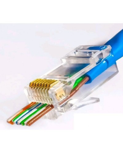 RJ-45 джек сквозной (8P8C) (100 шт). Разъем RJ-45. Прочие зарубежные в Реутове