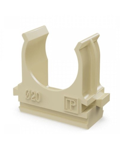 Крепёж-клипса для труб АБС-пластик сосна D20 (100 шт) (PR13.0049). Крепление для труб ПВХ. Промрукав в Реутове