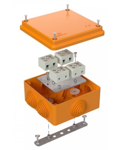 Коробка огнестойкая 100х100х50 для о/п (40-0300-FR2.5-8). Коробка огнестойкая для открытой установки. Промрукав в Реутове